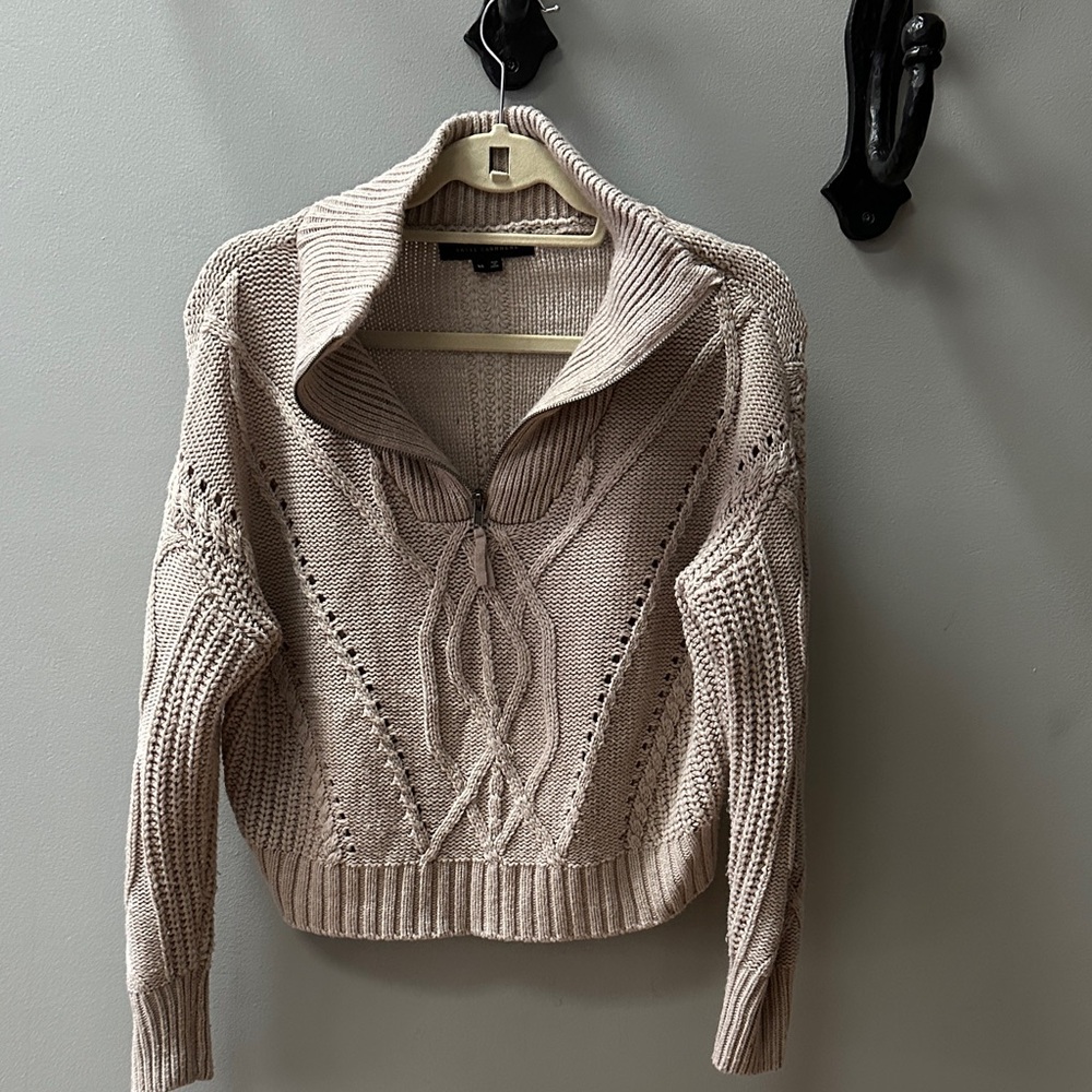 Skull Cashmere 1/4 Zip Sweater